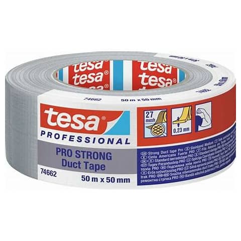 Nastro americano forte Tesa Pro Strong riparazioni interne e esterne - 50 mm x 50 m  grigio - 74662-00003-01